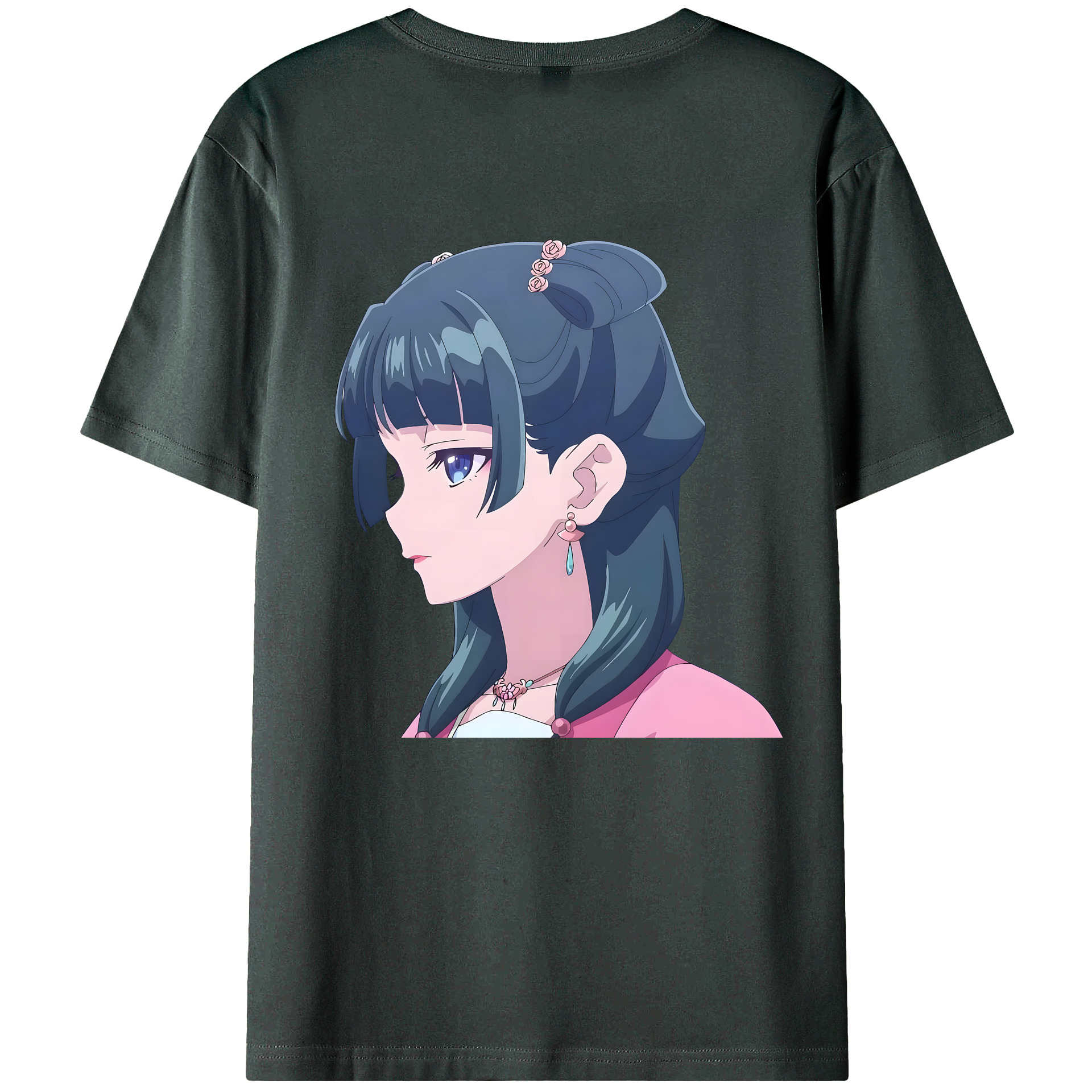（画像用） 薬屋のひとりごと The Apothecary Diaries 綿100％ メンズ半袖Tシャツ（バックプリント） 通気性